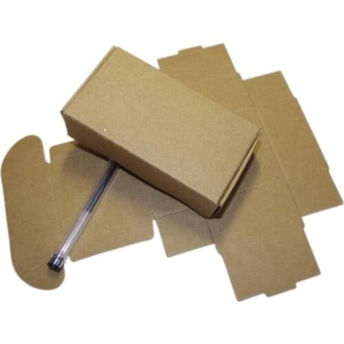 50pcs/lot 9.4x5.7x2.5cm Gift Packaging Kraft Paper Box Wedding Candy Chocolate Bakery Event Party Baking Cake Diy Soap Packing