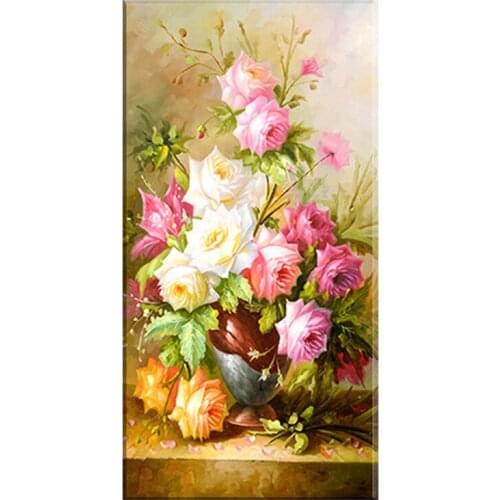 5d Diy diamond painting cross stitch Full square circle Flower In Vase diamond embroidery mosaic kit hobbies and crafts ZP-2803