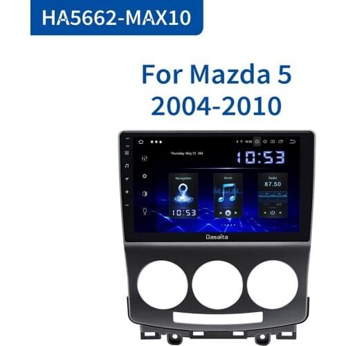 Dasaita 9" IPSCar Stereo Android10.0 for Mazda 5 GPS 2005 2006 2007 2008 2009 2010 Navigation Bluetooth MP3 Player 64G ROM MAX10