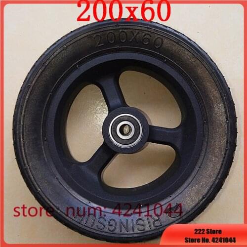 Free shipping Electric scooter wheels 200x60 scooter solid tires with rims 8 inch Non inflatable explosion proof tyres and hub