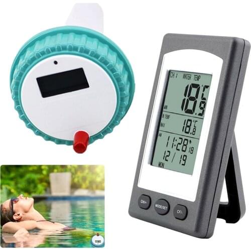 Wireless Swimming Pool Thermometer Sensor Transmitter Hot Bath Tub Home Swim Temperature Meter With Super Bright LED Backlight
