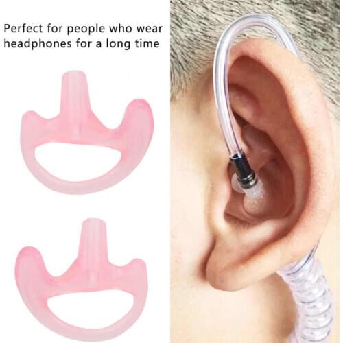 5 Pair Radio Ear Mold Silicone Soft 2-Way Radio Ear Mold Earpiece Insert Earbud Replacement Left Right Walkie Talkie Ear Mold
