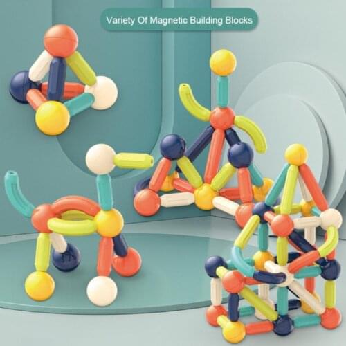 DIY Magnetic Construction Set Early Learning Constructor Variety Magnetic Rod Building Blocks For Children Birthday Toys Gift