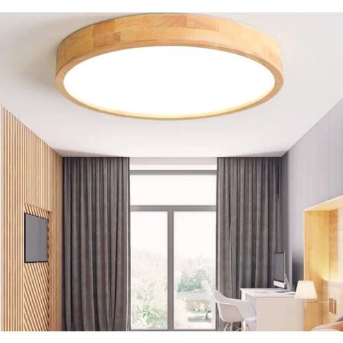 Round wooden Led kitchen ChandelierChandeliers LED Lamp Ceiling led for Living Bedroom Foyer Fixtures square lights