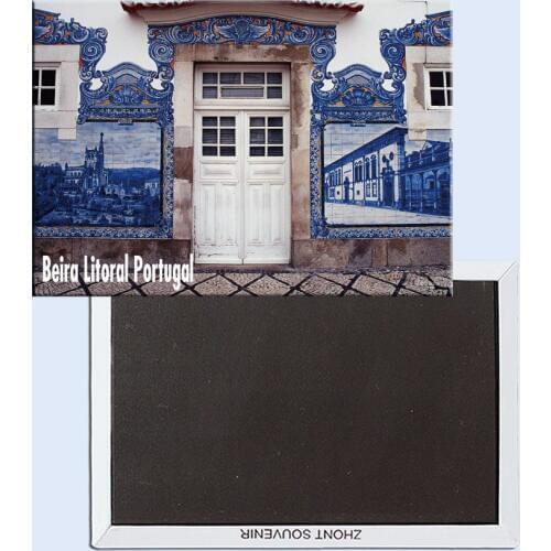 Train Station, Aveiro, Beira Litoral, Portugal Magnetic Refrigerator Affixed With Tourist Souvenirs Home Accessories 24825