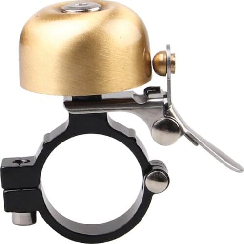 Copper Ring Bell for Road Mountain Bike Bicycle Handlebar Horn - Durable & Long Lasting - Choose Colors