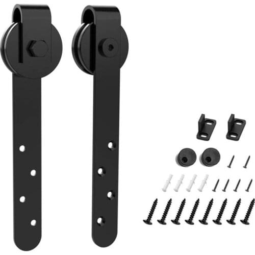 Mini Sliding Barn Door Hardware Kits For Cabinet Doors Rail Set Smooth Silent Door Roller Rail For Single Door Hardware Doors