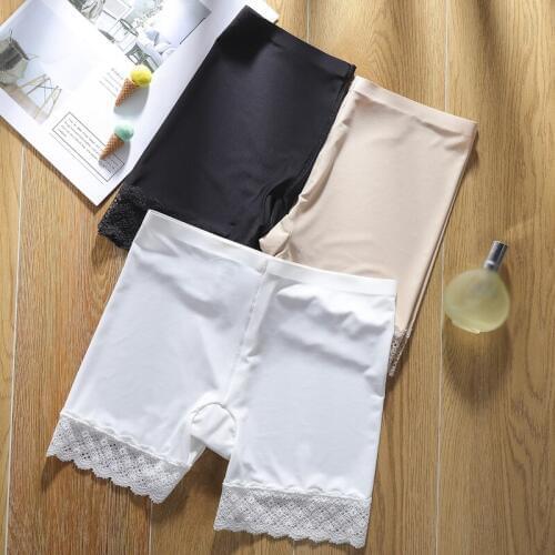 Safety Pants Soft And Comfortable Nylon Cotton Material Boxer Shorts With Lace Mid Waist Breathable Stretch Panties