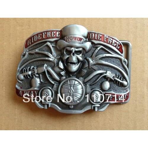 New Skull buckle SW-B702 Wholesale brand new belt buckle 1 lot MOQ free shipping