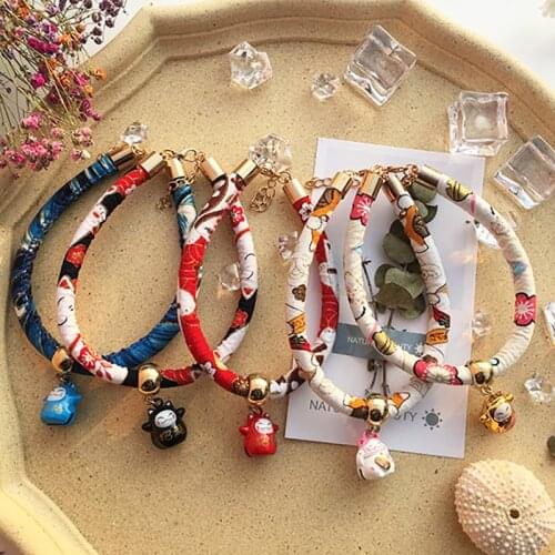 New Japanese Style Cartoon Animal Pet Bell Collar Cat Puppy Cute Fun Pendant Decoration Supplies