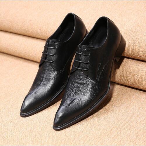 Sapato social mens leather shoes pointed brogue flats formal shoes black oxford shoes for men summer dress wedding shoe italian
