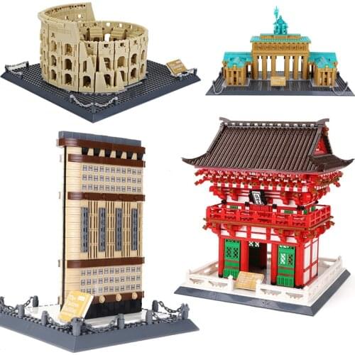 Compatible Architect capitol New York Flatiron building bricks blocks The Roman Colosseum German Japan City architecture