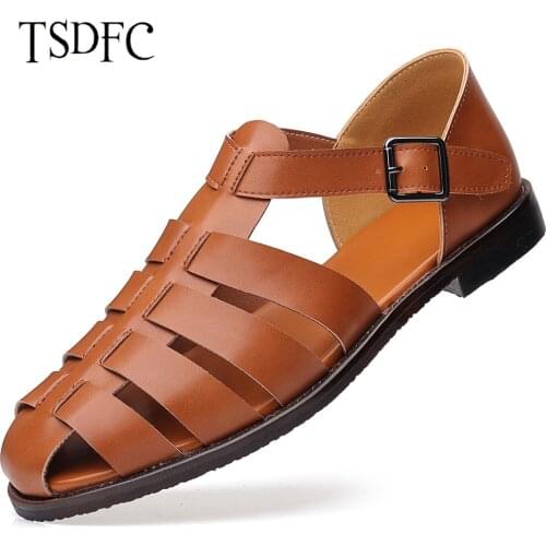 TSDFC Men's Leather Sandals