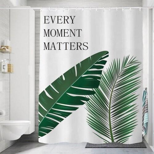3D Small Fresh Waterproof Shower Curtain Polyester Velvet Printing Bathroom Curtain Washable Shower Curtain Bathroom Home Decor
