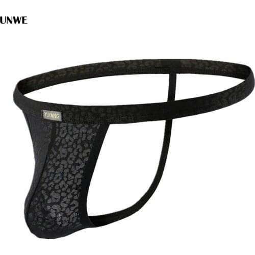 Jacquard Gay Underwear Transparent Ultra-thin Solid Color Nylon Thong Mens Mesh G String Tanga Hombre EU S-XXL