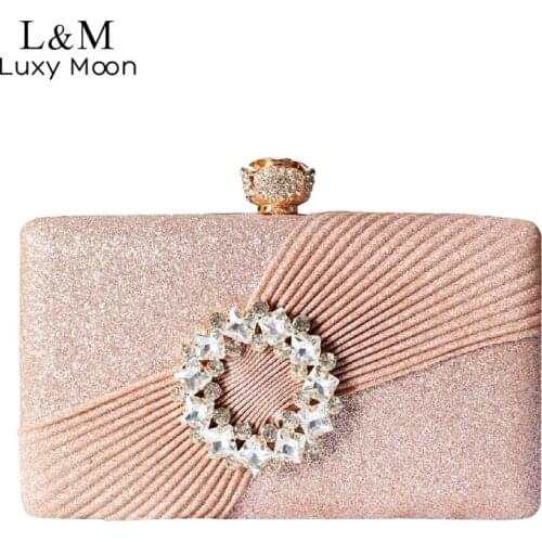 Women Sequin Luxury Clutch Wedding Bridal Floral Diamonds Designer Evening Bag Party Mini Purses And Handbag Sac A Main X583H