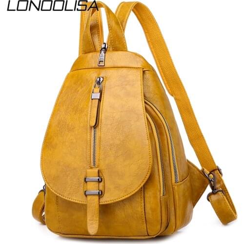 2020 Summer Style Women Backpack Mochila Feminina Bagpack School Bags for Teenager Girls Luxury Soft Leather Travel Backpack Sac