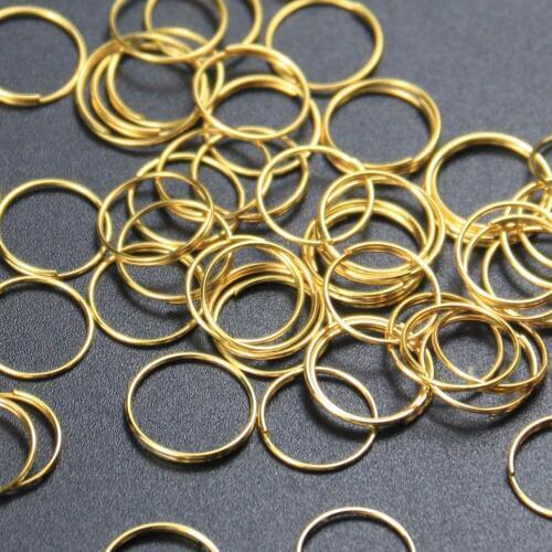100Pcs 12MM Gold Silver Plated Steel Ring Loop Lamp Parts Chandelier Crystal Connector Pendant Bead Curtain Accessories