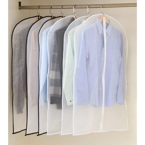 3Pcs Clear Garment Clothes Dust Cover Wardrobe Coat Suit Anti-dust Hanging Bag