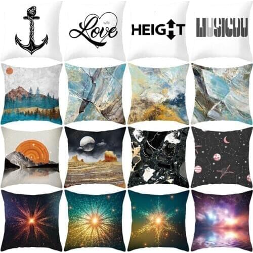 45x45cm Letter Pattern Printing Home Cushion Covers Textile Cotton Linen Pillow Cover Sofa Bed Decorative Pillow Case Almofadas