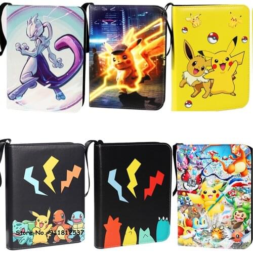 9 Styles 200/400 Pokemon Double Pocket Binder Cards Collectors Album Anime Game Card Portable Storage Toy Gift for Kid
