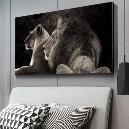 African Large Lion Leopard Animals Face Canvas Painting Wall Art Posters and Prints Wall Art Pictures for Living Room Home Decor