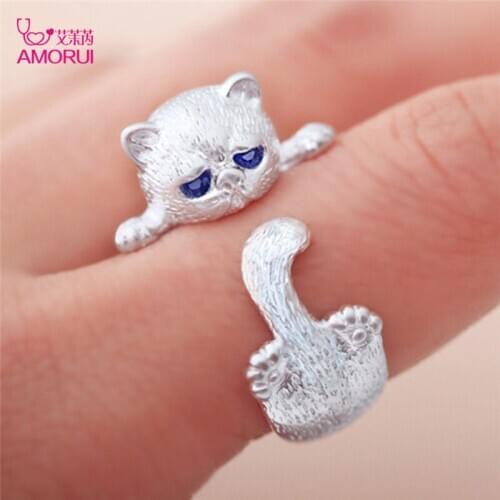 AMORUI Women's Silver Rings