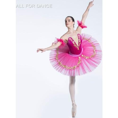 Pre-professional Rose Red Velvet bodice with Ballet Tutu PancakeTutu Ballerina Tutu Stage Performance Ballet Costume