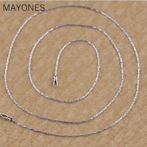 0.9mm 100% Pure 925 Sterling Silver Jewelry Chains Necklaces for Women 925 Sterling Silver Necklace Accessories Bijoux