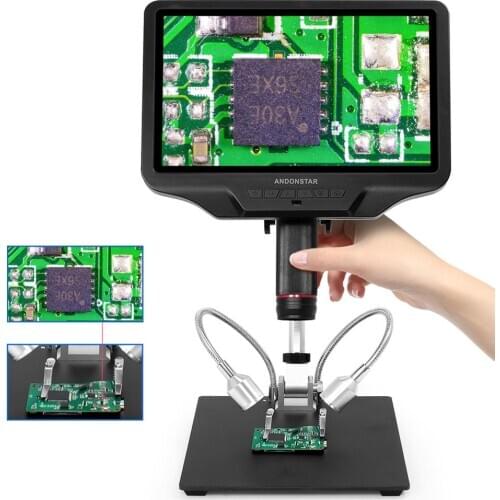 Andonstar 10.1 inch AD409 300X 1080P digital microscope HDMI long object distance clear for mobile phone repair soldering tool