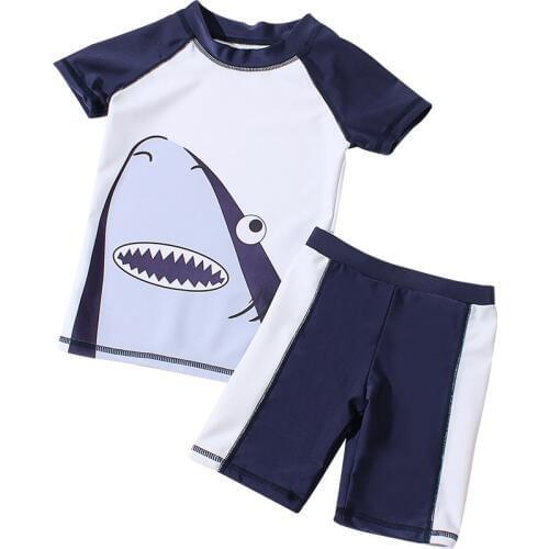 Kids Boy Swimsuit Fashion High Quality Baby Boys Swimwear Tops+Pants 2Pcs Swimming Bathing 1-6 Years Boy Swimsuits Boy Clothes