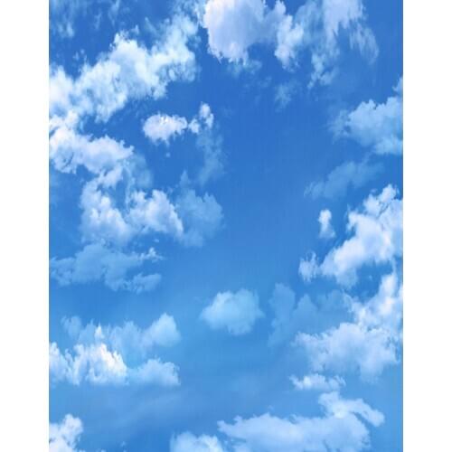 5x7ft White Cloud Blue Sky Photography Backdrops Photo Props Studio Background