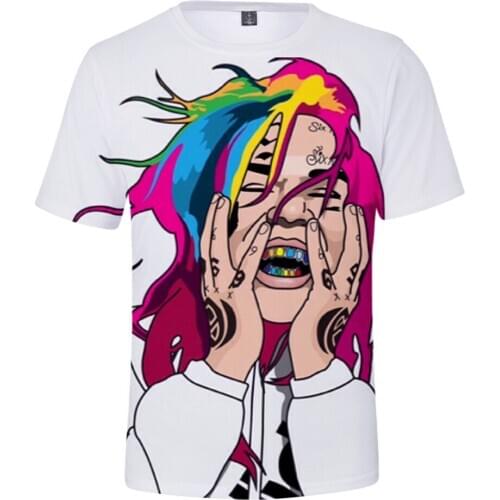 3D Custom Printed Rapper 6ix9ine Fashion T-shirts Women/Men Summer Short Sleeve Tshirts Hip Hop Casual Streetshirt Clothes