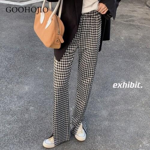 GOOHOJIO 2021 Spring and Autumn All-match Women Pants Temperament Fashion Trousers for Women Chic Casual Wide Leg Pants Women