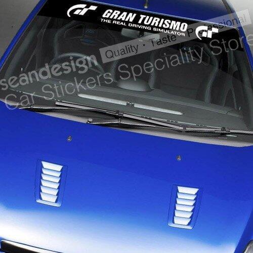 Gran Turismo YYY04 Windshield Decal Sticker PVC(BLACK+WHITE, BLACK+RED, BLACK+YELLOW colour)