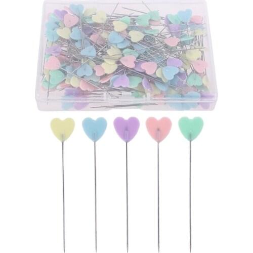 T3EE 200pcs Heart Dressmaker Pins Needles Jewelry Making Tools DIY Quilting Sewing