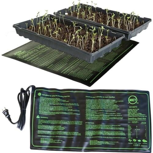 Seedling Heating Mat 50x25cm Waterproof Plant Seed Germination Propagation Clone Starter Pad 110V/220V Garden Supplies 1 PC