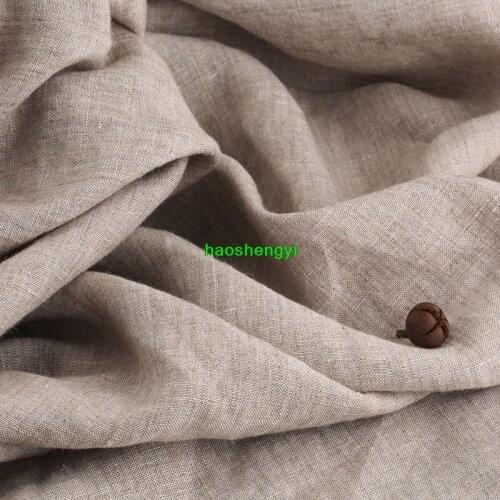 Sand washing rain dew color high-end linen shirt robe apparel fabric
