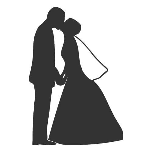 Bride And Groom Are Kissing At The Wedding Ceremony Car Stickers For Car Fuel Tank Cap Detachable FA792