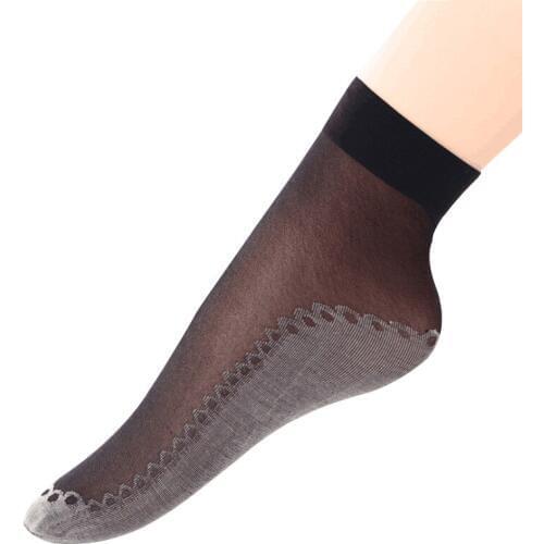 3 Pairs Women Socks Summer Thin Lady Ankle Sock Bottom Thick Wear-Resistant Moisture Wicking Slip-Resistant Female Sock Hosiery