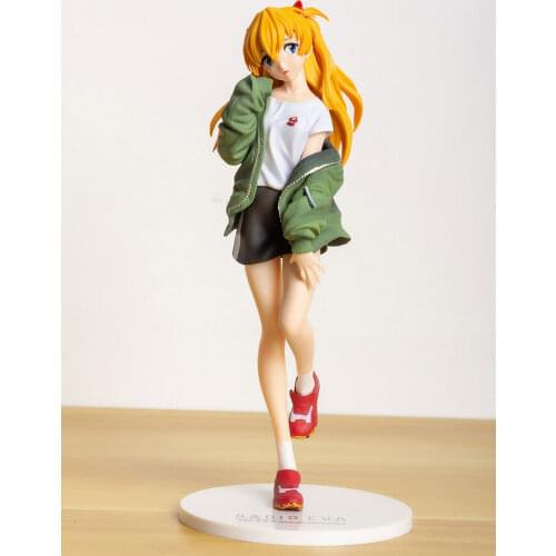 New Classic Game Anime Statue Anno Hideaki Genesis Shikinami Asuka Langley EVA 25CM Figure Model Toy Gift