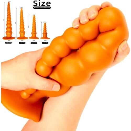 Newst Super Long Anal Plug Bead Massage Big Butt Plug Huge Dildo Vagina Masturbator G-spot Prostate Stimulate Sex Toy For Couple