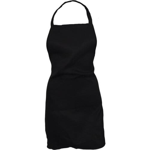 Plain Apron with Front Pocket Kitchen Cooking Craft Baking Black