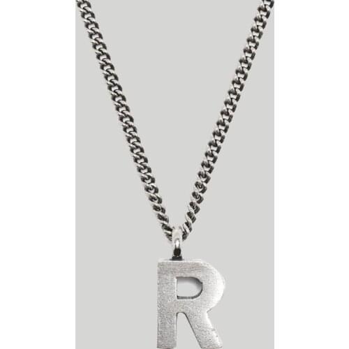 RAF SIMONSARCHIVEREDUX Letter Necklace Pendant Wild Couple Same Paragraph Silver Plated Ins Tide Brand Accessories