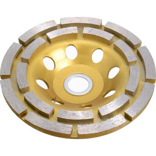 1pc 115mm Grinding Wheel Disc Diamond Bowl Cup Diamond Coating Double Row Concrete Grinder Disc Granite Stone Ceramics Tools