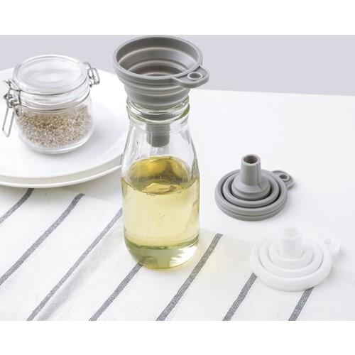 1PC Silicone Funnel Telescopic Folding Long Neck Funnel Household Liquid Dispenser Liquid Filling Tools Kitchen Accessories