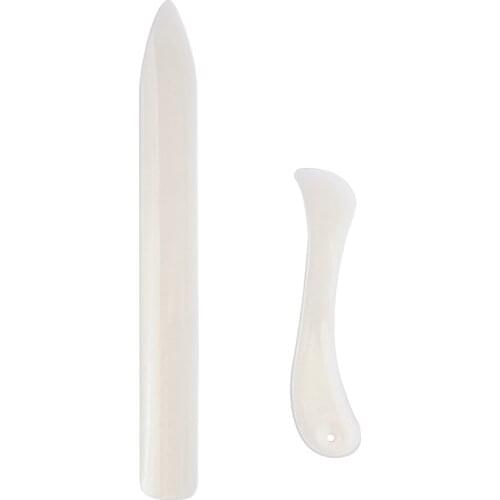 LMDZ Leather Scraper Craft Tools Bone Folder for Scoring Folding Creasing Edges Paper Set Natural Handmade Sewing Accessories