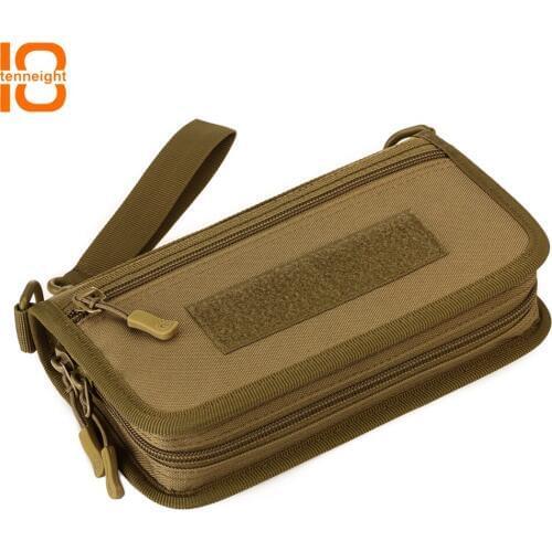 TENNEIGHT Tactical travel wallet nylon Passport 6 inches phone bags Handbag camping climbing accessories Bag Camouflage wallet
