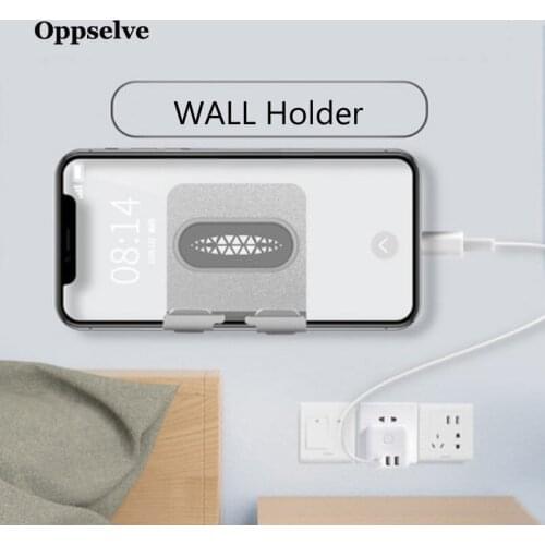 Universal Wall Mount Holder Wall Phone Holder Stand Tablet Bracket Support Charging Mobile Phone Holder For iPhone Huawei Xiaomi
