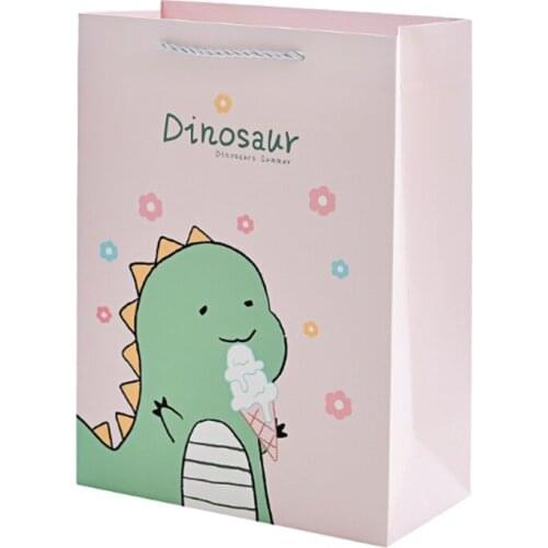 1Pcs/Lot Paper Handbag Gift Bag Dinosaur Theme Party Thicken For Baby Shower Birthday Party Decorations Gift Bag